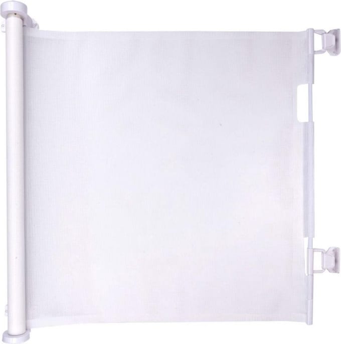 maxxpro Uitschuifbaar Hekje - 11 x 160 x 86 CM - Bediening met 1 Knop - Flexibel - Wit