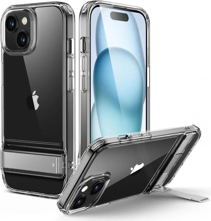 ESR Air Shield Boost Kickstand Hoesje Transparant Geschikt voor Apple iPhone 15 Plus