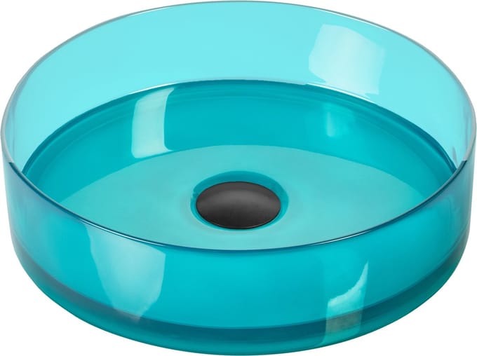 TOLOSA - Wastafel - Turquoise - Solide ondergrond