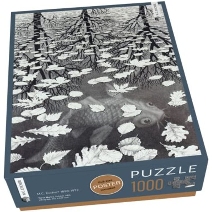 Puzzel 1.000 St Three Worlds M.C. Escher