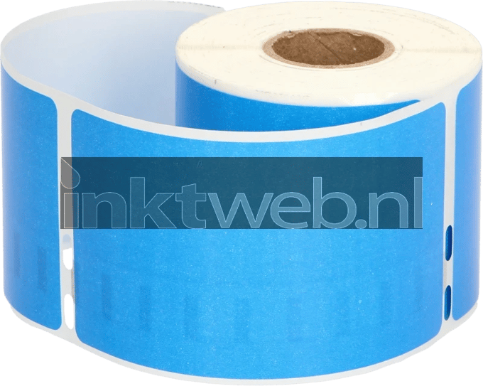 FLWR - Labels / Dymo 99014 Adreslabel groot / blauw / Geschikt voor Dymo