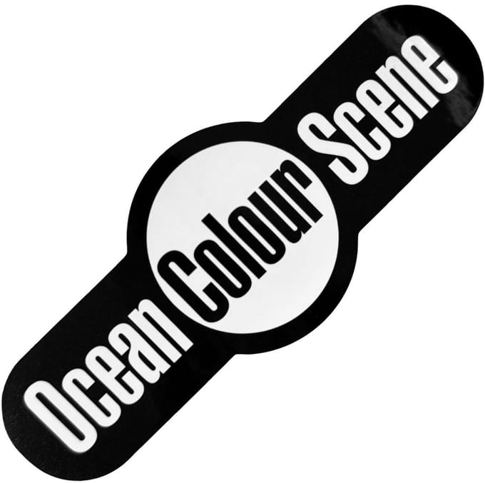 Ocean Colour Scene - Long Logo Sticker - Zwart/Wit