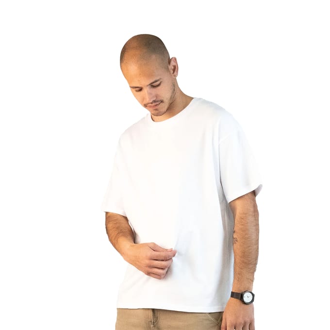 Herenoversized T-shirt met korte mouwen 3900