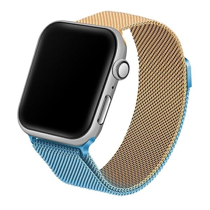 Beline Apple Watch Stalen band 38/40/41mm blauw/goud blauw/goud
