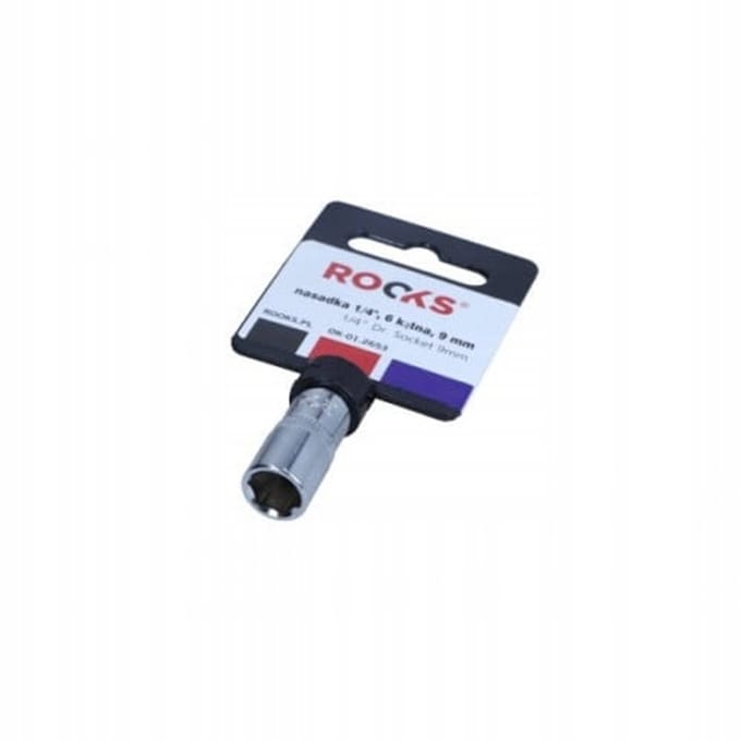 Rooks 1/4" dopsleutel, inbus, 9 mm, chroom-vanadium staal