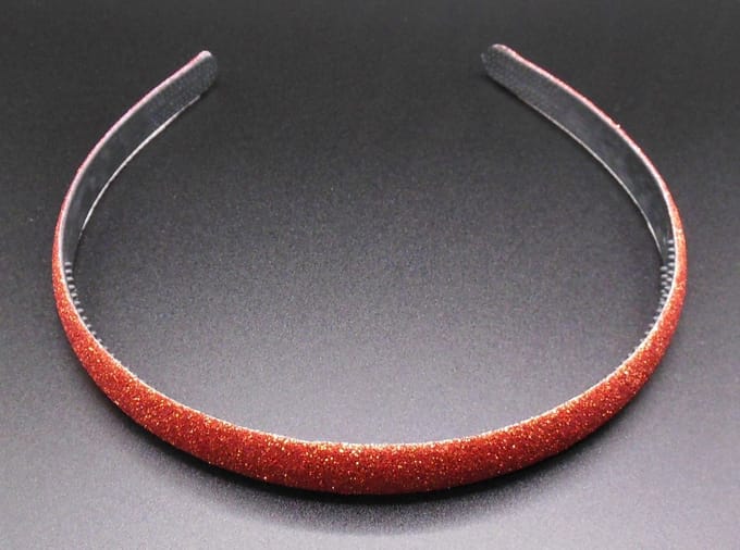 Diadeem rood glitter