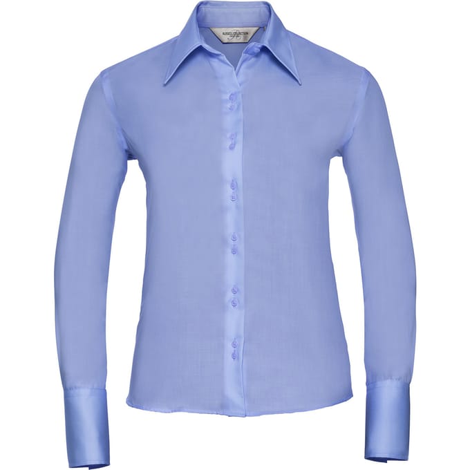 Russell Collection Dames/Dames Ultimate Shirt Met Lange Mouwen (Heldere lucht)