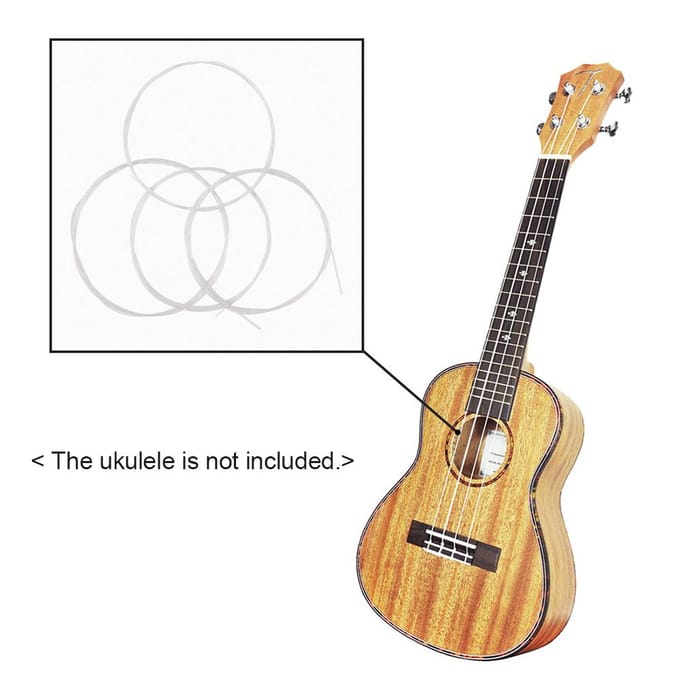 4 stks/set Ukelele Ukelele Uke Snaren Nylon Materiaal Wit wit