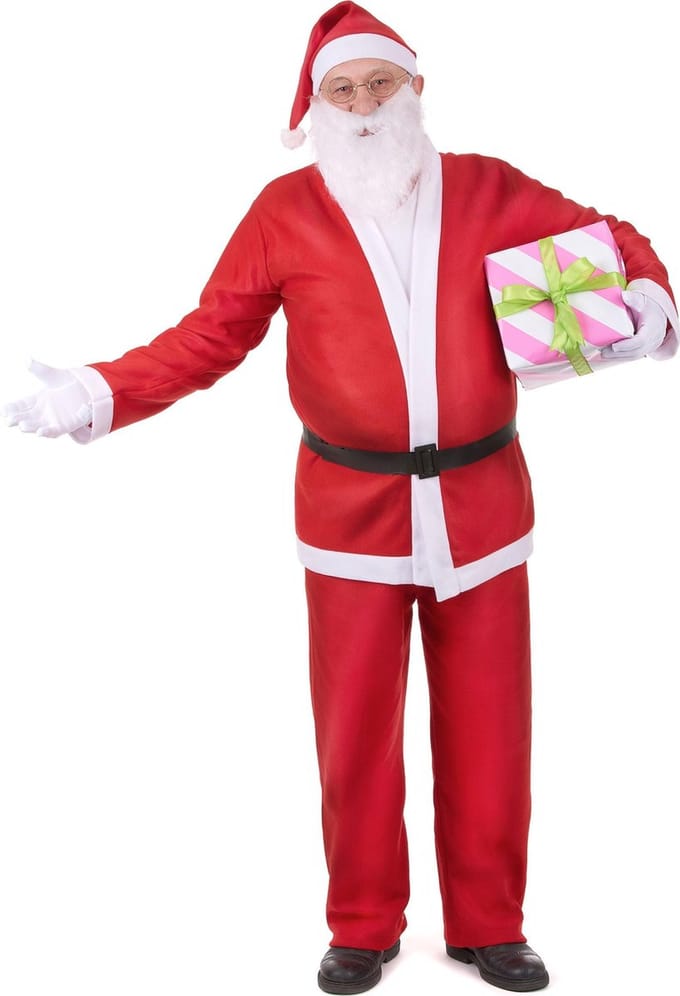 Feeric Christmas Kerstman kostuum -5-dlg - rood - polyester - volwassenen - kerstmannenpak