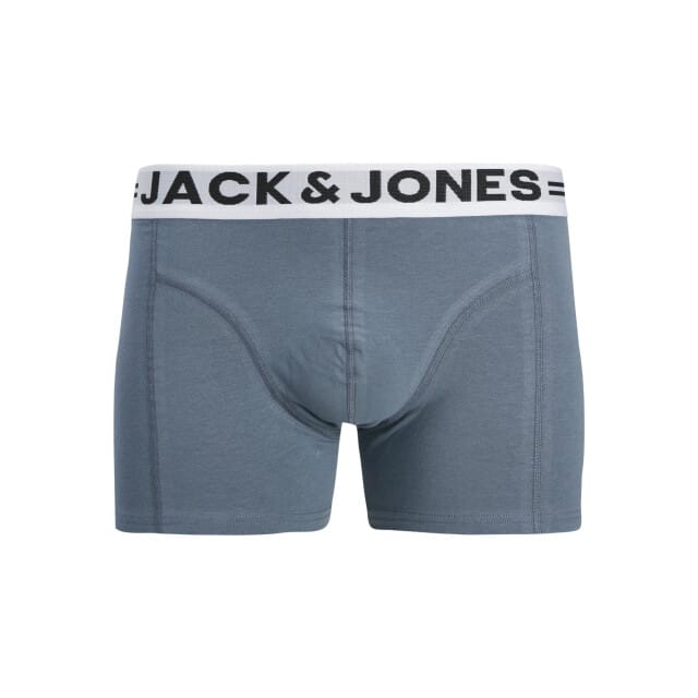 Jack & Jones Heren boxershorts trunks sense 3-pack effen turquoise/blauw/zwart