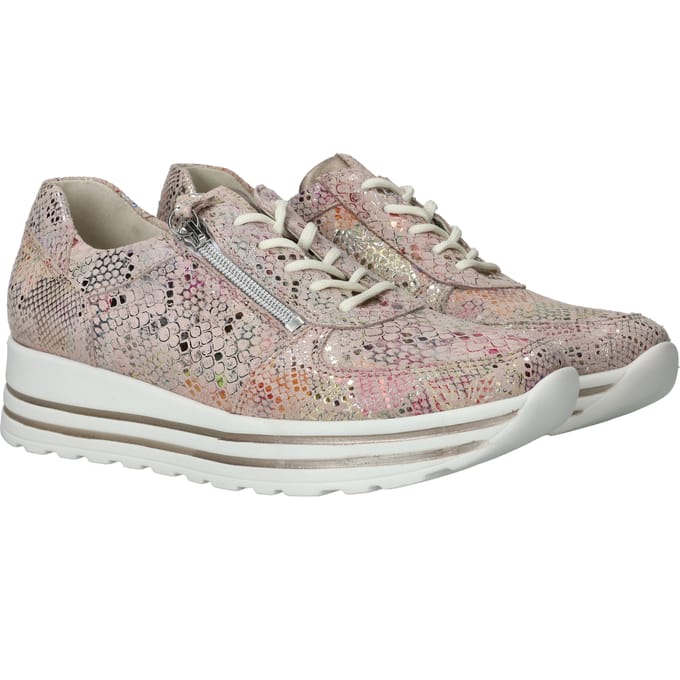 Dames Veterschoenen Waldlaufer H-lana Rosa Lightgold Multi - Maat 4½