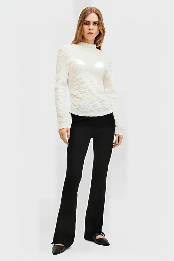 AllSaints Connie Francesco Ls Chalk White Taglia: XS | Magliette intime Outlet | Donna | Bianco