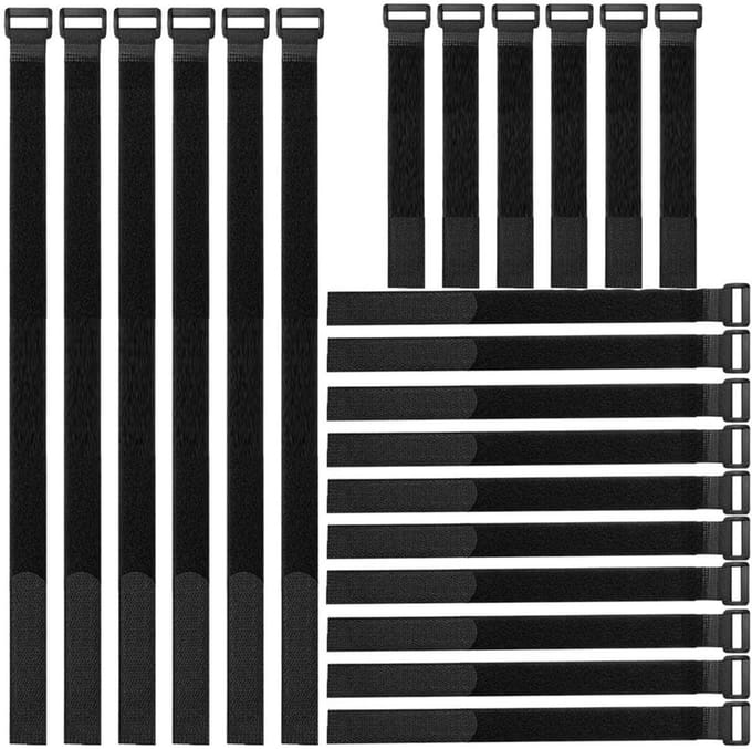 Kabelbinders,20cm/40cm/60cm Herbruikbare Kabelband,Verstelbare Kabelbeheerbanden,Klittenbandwikkelband voor PC-Computerelektronica