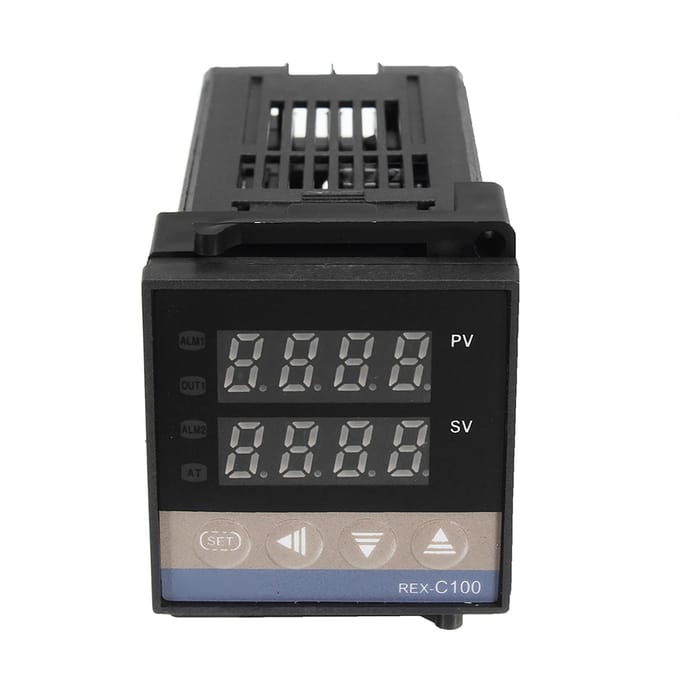 REX C100 Digitale PID Temperatuurregelaar Set met 40A SSD 1m K Thermokoppel Sensor Kabel 1 set gray