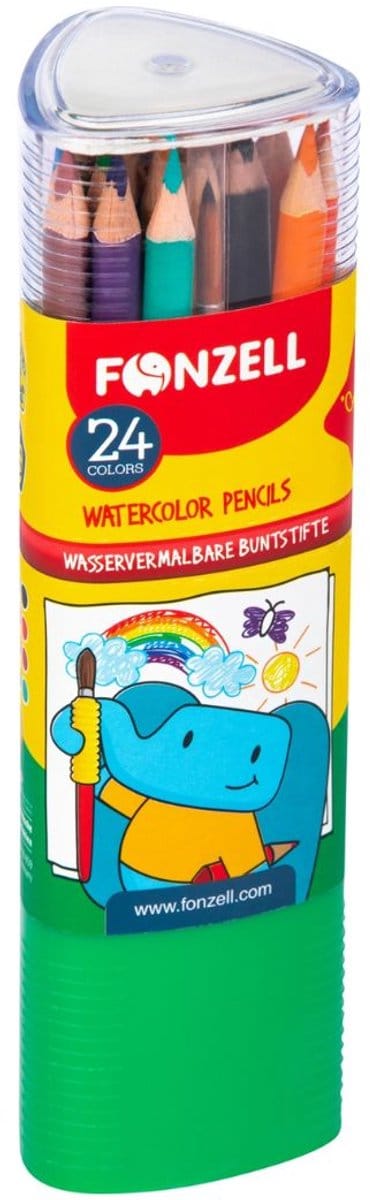 Fonzell Aquarel Potloden - Verschillende Kleuren - 3.3 mm - 24 Stuks