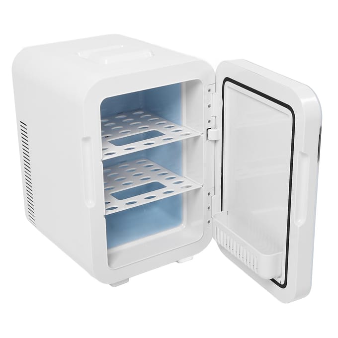 12L Kleine Koelkast Multifunctioneel Efficiënt Dubbele Kern Digitaal Display Stil Draagbare Koelkast voor L white
