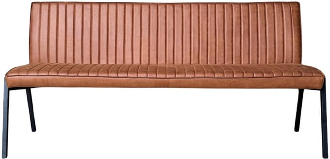 Starfurn Eetkamerbank Tivoli - Cognac Leer - 185x56x88cm