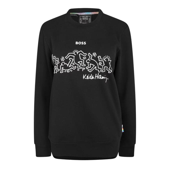 Boss Dames-sweatshirt met Keith Haring-motief (Zwart)
