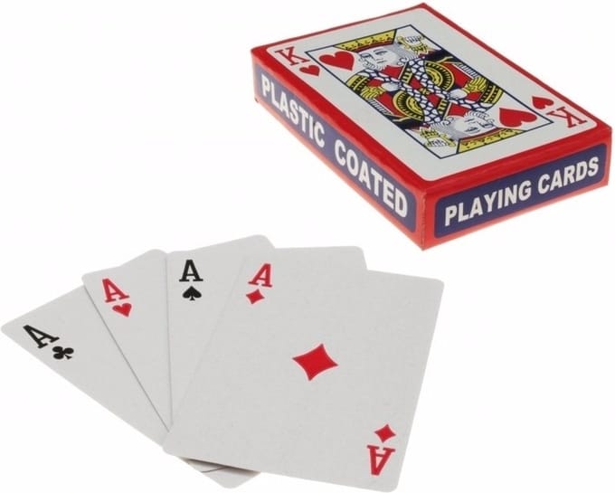 Speelkaarten set - 1x pakje met 54 kaarten - met plastic coating