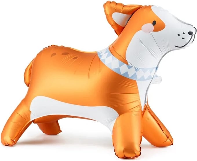 PartyDeco - Folieballon Corgi Hondje - 88 cm