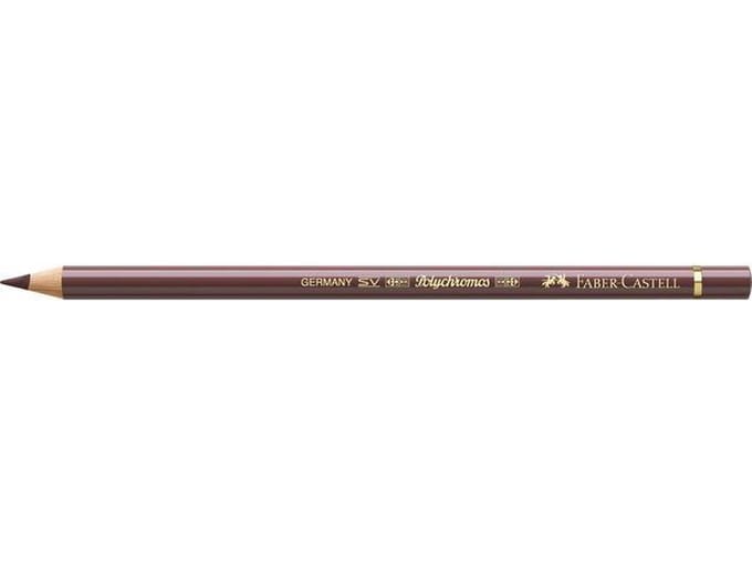 Kleurpotlood Faber Castell Polychromos 176 van Dyck bruin doos met 6 stuks