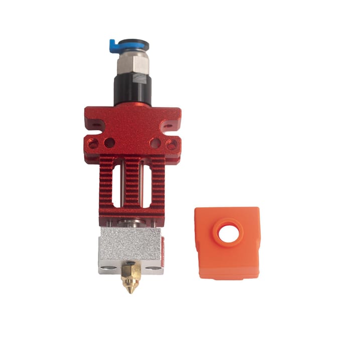 CR-6 SE All Metal Nozzle Hot End Kit met Heat Block en 0,4 mm Nozzle en siliconen sok compatibel rood