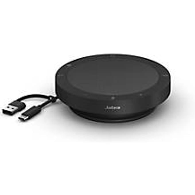 Jabra Speak2 40 handsfree vergaderoplossing, MS-team geoptimaliseerd, 4 microfoons, noise cancelling, bedraad, USB-C/ -A-aansluiting, donkergrijs