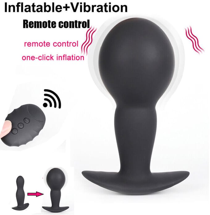 Mannelijke prostaatmassager, anusvergroting, opblaasbare, enorme dildo, buttplug, anale vibrator