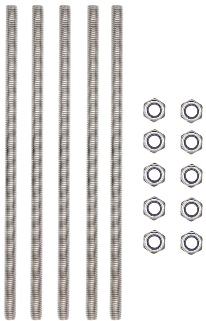 Volledig Draadbout M10 x 250 mm RVS - Lange Schroef met Metrische Schroefdraad