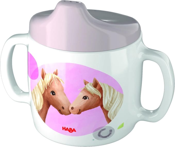 Haba Drinkbeker Paarden Junior 200 Ml Melamine Wit