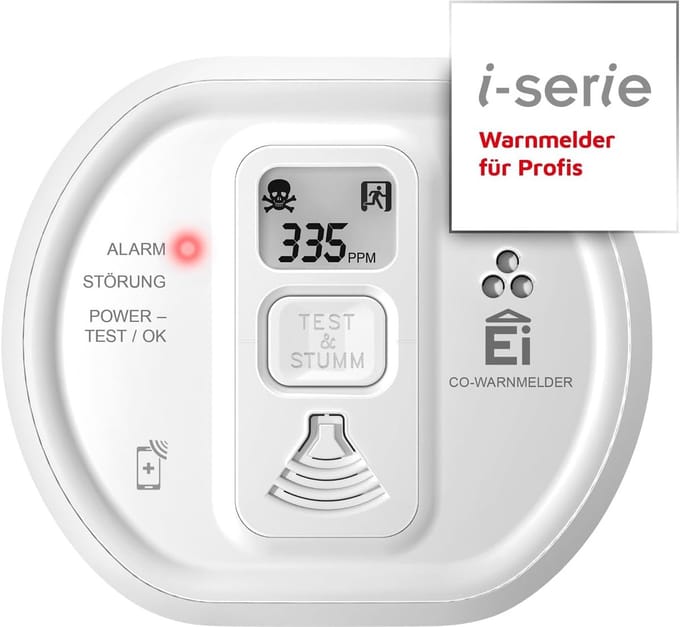 Professionele Koolmonoxidemelder met LCD-Display en Audiolink-functie