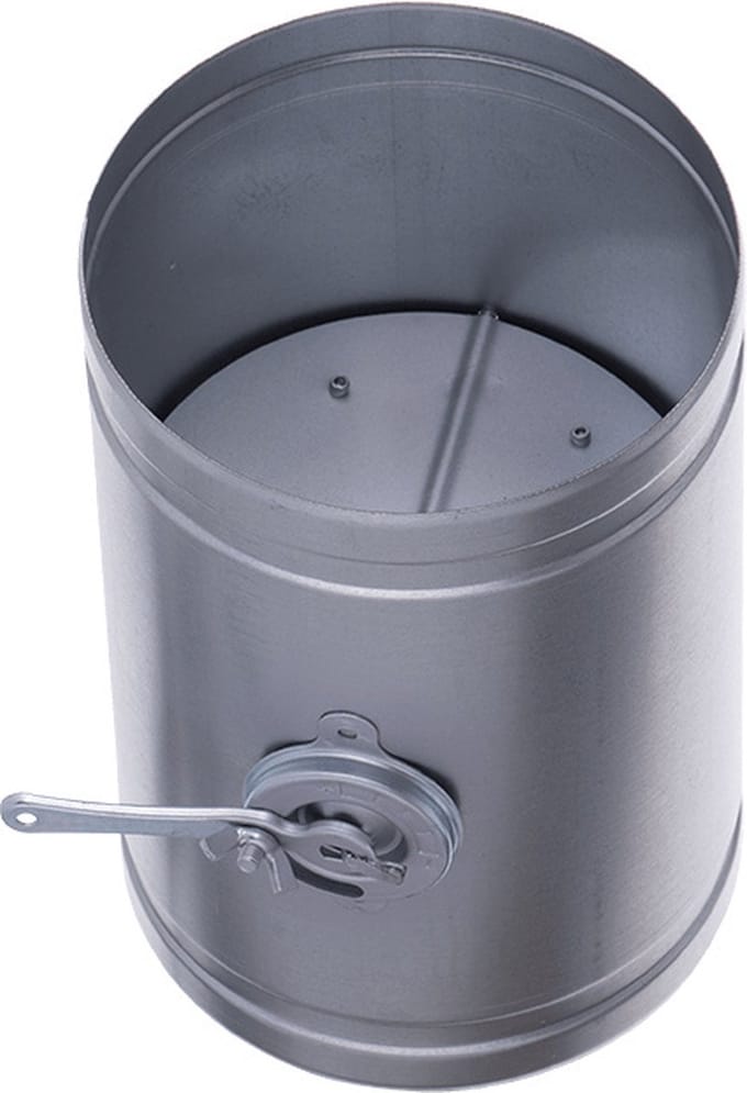 Gegalvaniseerde Smoorklep met hendel Ø140mm 0,5mm.