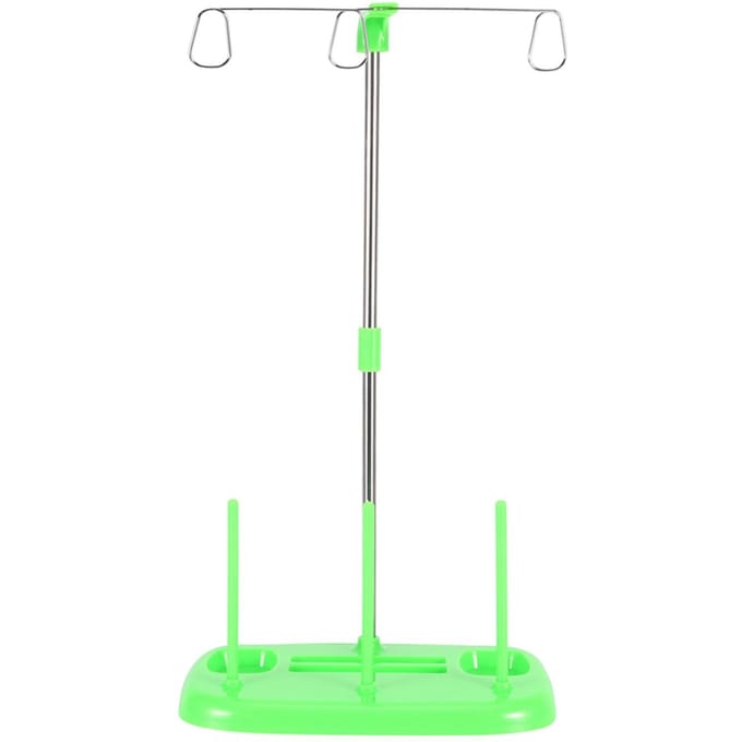 Support de bobine de fil à broder à 3 cônes pour machine à coudre domestique, vert vert