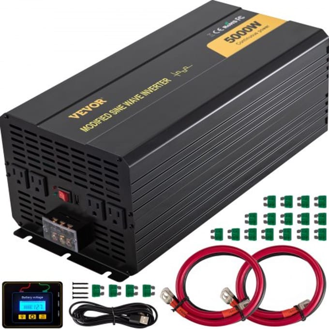 VEVOR 5000W sinusomvormer DC12V naar AC120V spanningsomvormer