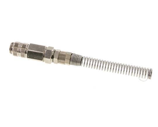 Vernikkeld Messing DN 5 Luchtkoppeling Snelkoppeling 6x8 mm Push-On Buigbescherming Draaibaar - CLS5-NPD-BN-6