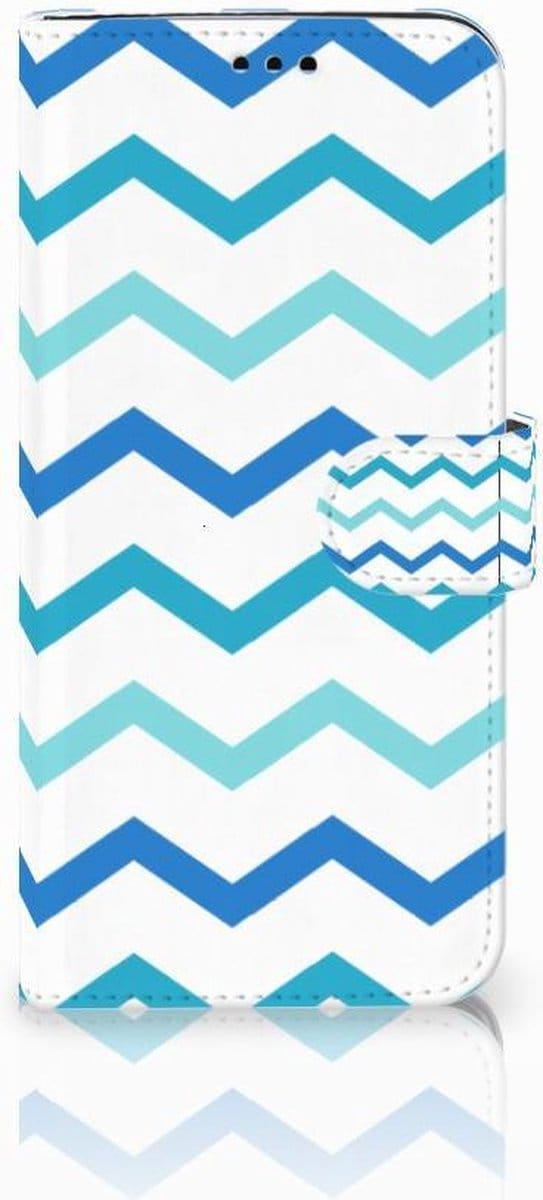 Samsung Galaxy S9 Plus Telefoon Hoesje Zigzag Blauw