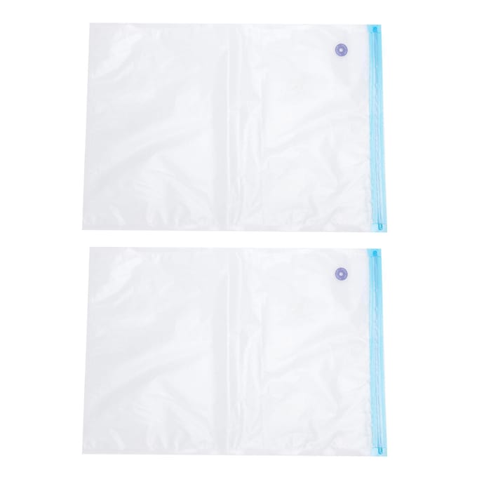 2PCS 50x35CM Sacs Ziploc Sous Vide Sacs de Conservation Scelleur Alimentaire Sous Vide avec Ouverture de Scellage de 3CM white