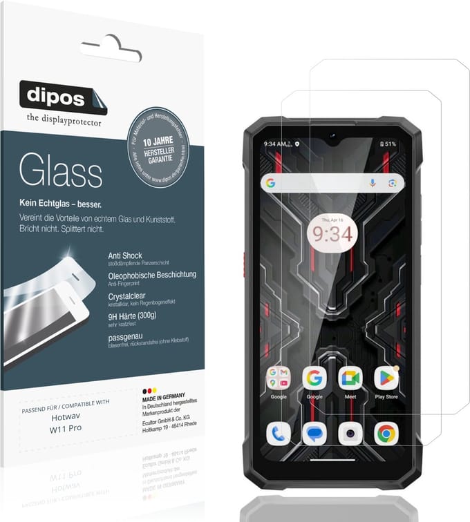 dipos – 2x Pantserfolie geschikt voor Hotwav W11 Pro | 9H Screenprotector