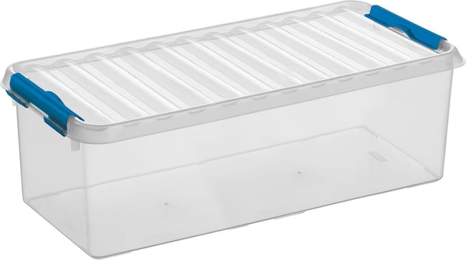 Sunware - Q-line opbergbox 9,5L transparant blauw - 48,5 x 19 x 14,7 cm