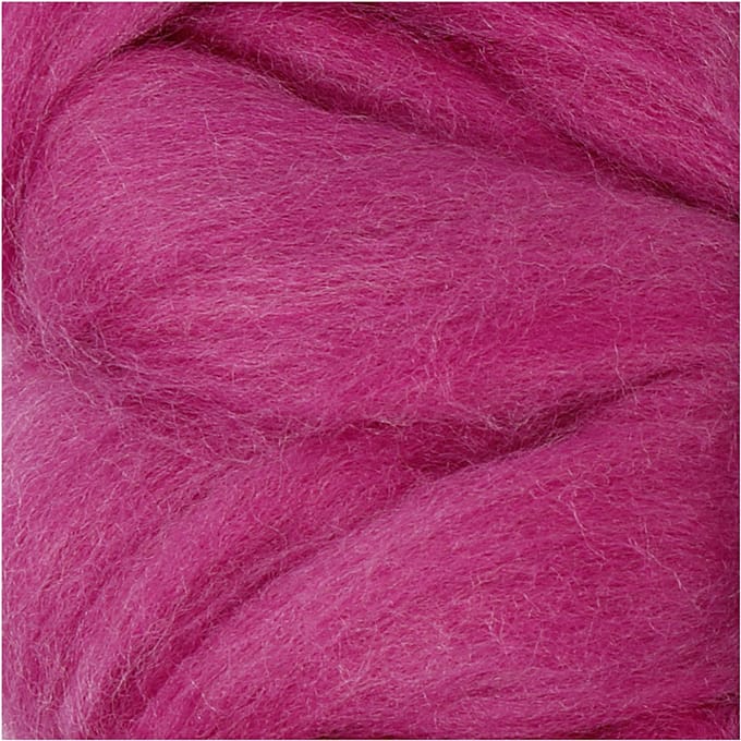 Merino Wol, dikte 21 my, rood paars, 100 gr/ 1 doos