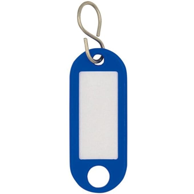 WEDO Sleutelhanger Met S-Ring, 2-Gaats, Blauw (pak 10 stuks)