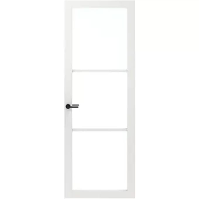 Sencys Binnendeur Industrial - 3 Ruits - Wit - Stomp - 83x201,5cm