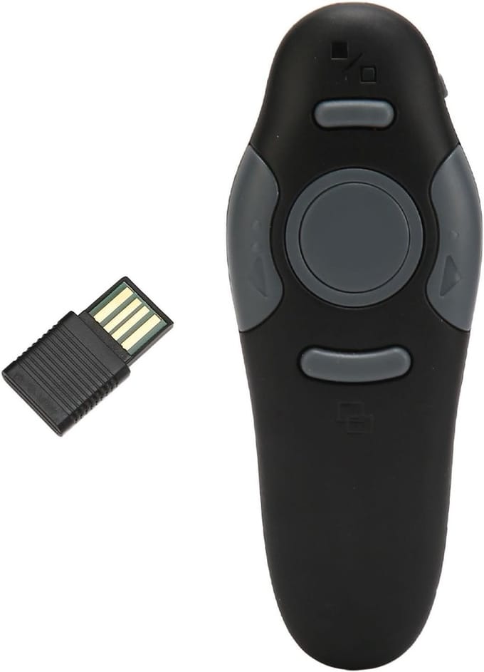 Draadloze Presentator met USB Type C, PowerPoint Clicker en Afstandsbediening voor Presentaties tot 15 meter