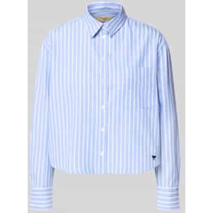 Regular fit blouse met lange mouwen van puur katoen