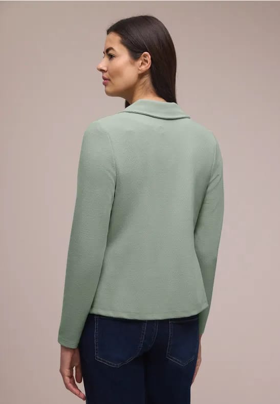 Basic blazer met reverskraag