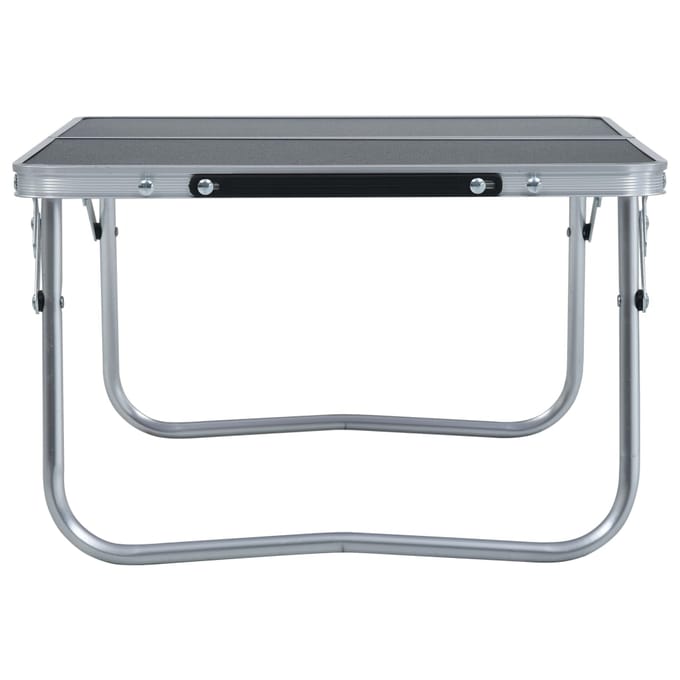 vidaXL Campingtafel inklapbaar 60x40 cm aluminium grijs