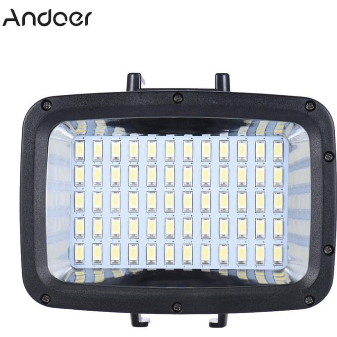 3 Modus 5500K LED-videolamp Lamp Duiken 40m met 2 stuks 2000mAh-batterij white