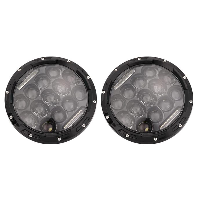 7 inch Ronde LED Koplampen met Groot- en Dimlicht Geschikt voor JEEP JK TJ LJ Wrangle gray