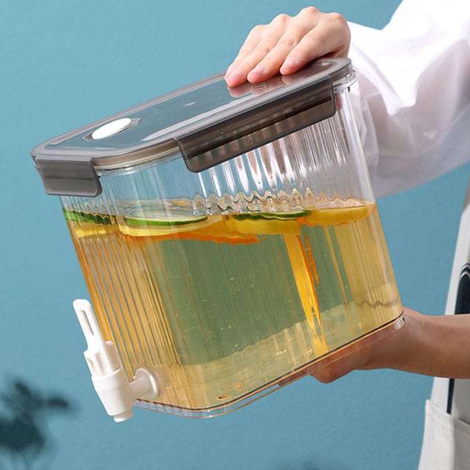 Drankdispenser 3.5L Grote Capaciteit Veelzijdige Temperatuurbestendige Drankdispenser Koude Ketel gray