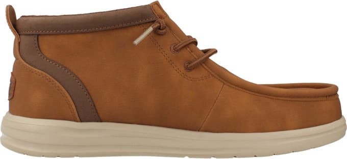 HEYDUDE - Wally Mid GripR Classic Heren Instappers Cognac/Tan - Maat 42